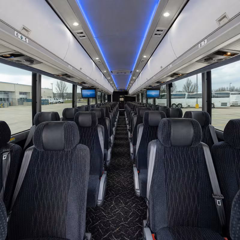 40-56 Passenger Charter Bus Interior