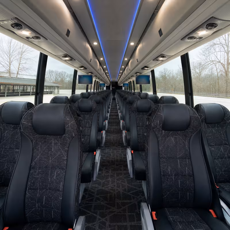 40-56 Passenger Charter Bus Interior