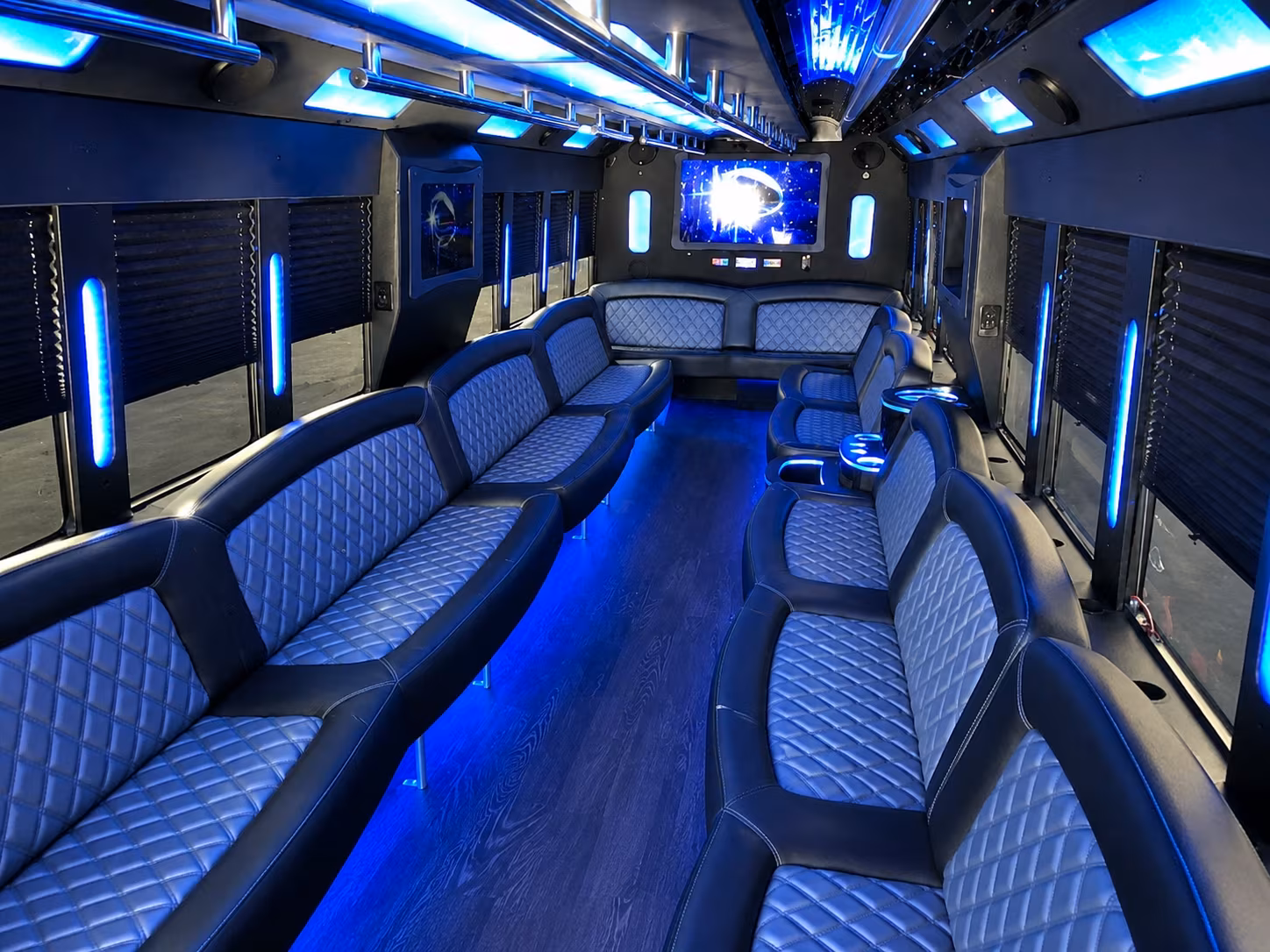 New Orleans Prom & Homecoming Transportation party bus interior