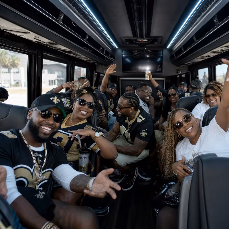 New Orleans Sporting Event Transportation fleet vehicle
