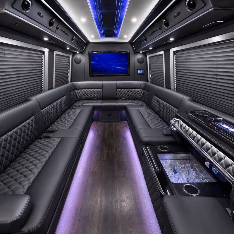 14 Passenger Sprinter Limo Interior
